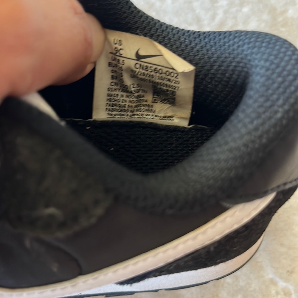 Black and white Nikes